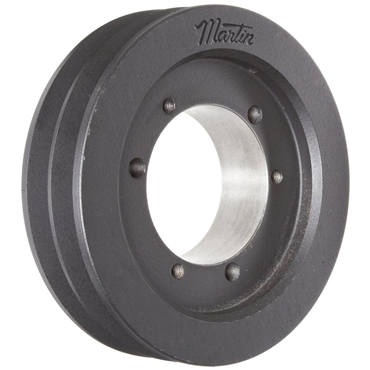 Cast Iron 5V Belt Cross 6.3 in OD 2 Grooves Sheave